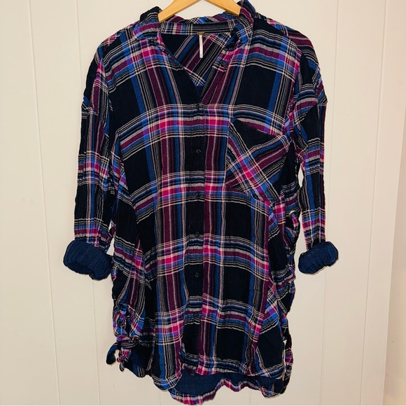 Free People Nordic Day plaid button down shirt - Picture 4 of 9